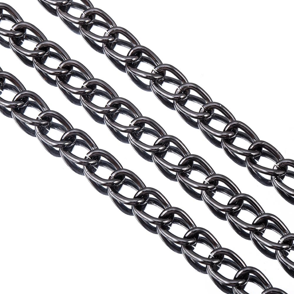 2M 1M 0.5M Aluminium Chain Curb Twisted Chain Links for DIY Handmade Necklaces Bracelets Jewelry Making Accessories Multi Color