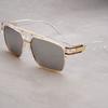 Classic Luxury Men Sunglasses Glamour Fashion Brand Sun Glasses For Women Mirrored Retro Vintage Square Designer Shades