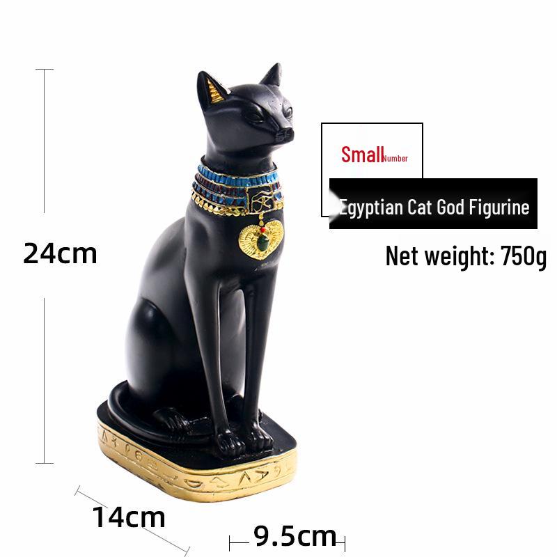 Katze Ägyptische Ornamente Harz Gott Exotisch Stilvoll Wohnkultur Geschenk