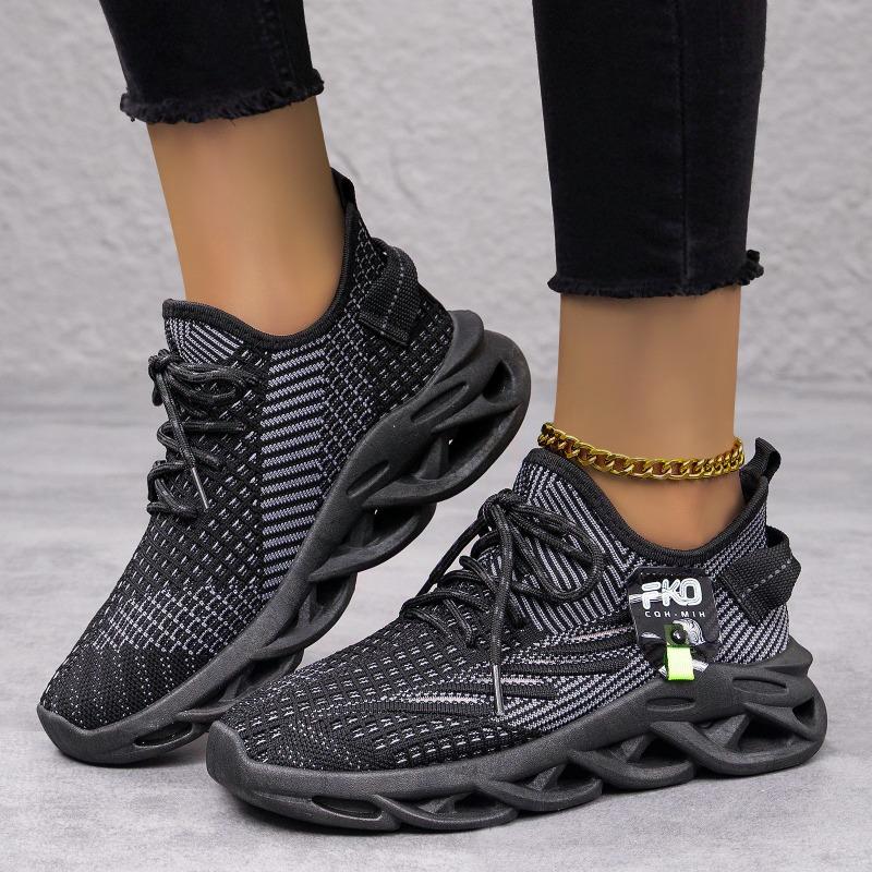 Shoes female couple coconut shoes large size blade twist sole sneakers fly woven casual shoes breathable single shoes