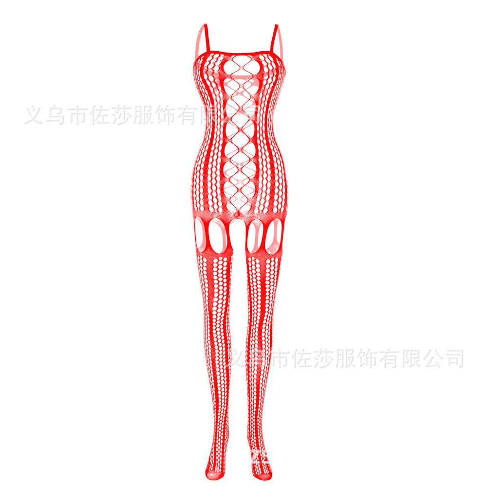 New women's jacquard one-piece netsuit, suspenders, pantyhose, hollow shoulder straps w