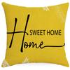 Modern Simple Summer Lemon Print Pillowcase Yellow-green Linen Cushion Cover Nordic Sofa Cushion