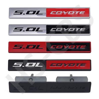 1 Stück Metall 5.0L Coyote Abzeichen Heckklappen Logo Auto Kotflügel Aufkleber Coyote Frontgrill Hauben Emblem Kühlergrill Auto Aufkleber Auto Karosserie Zubehör