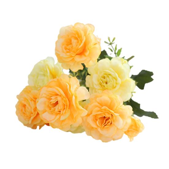 

HOW-E Искусственный цветок Яркие декоративные портативные 6 головок пиона Искусственное растение для свадьбы жёлтый