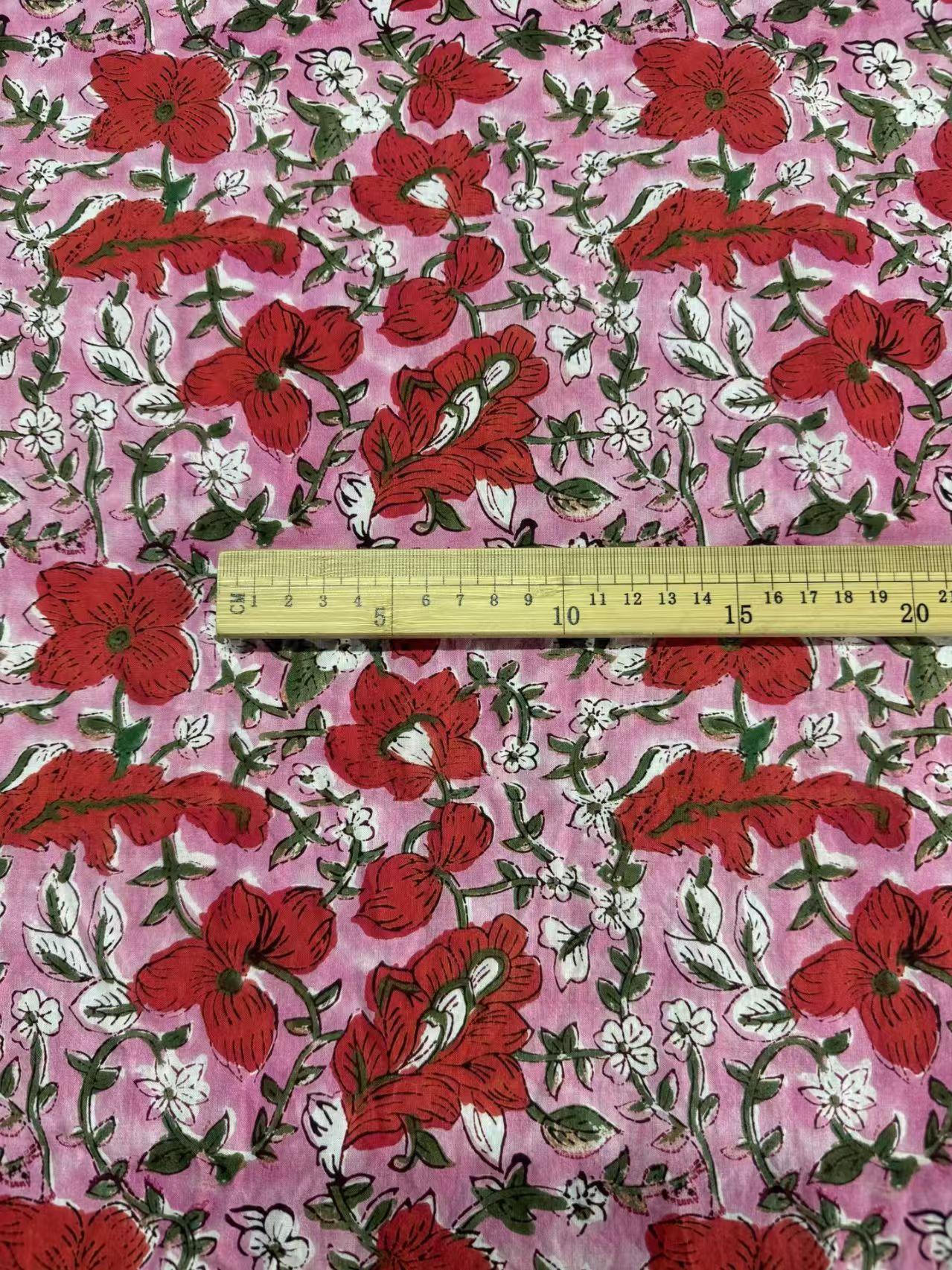 Pure Cotton Block Printed Cotton Fabric Suitable for Summer Men s Shirts and Pants