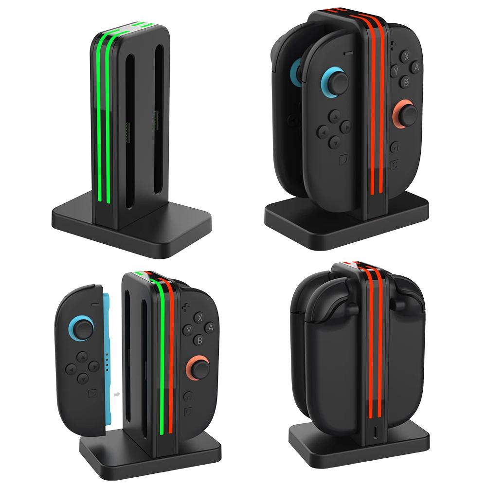 4 In 1 For Switch 2 Game Controller Charger LED Indicator Gamepad Charging Station 4 Joy-cons Charger Stand for NS2 Accessories