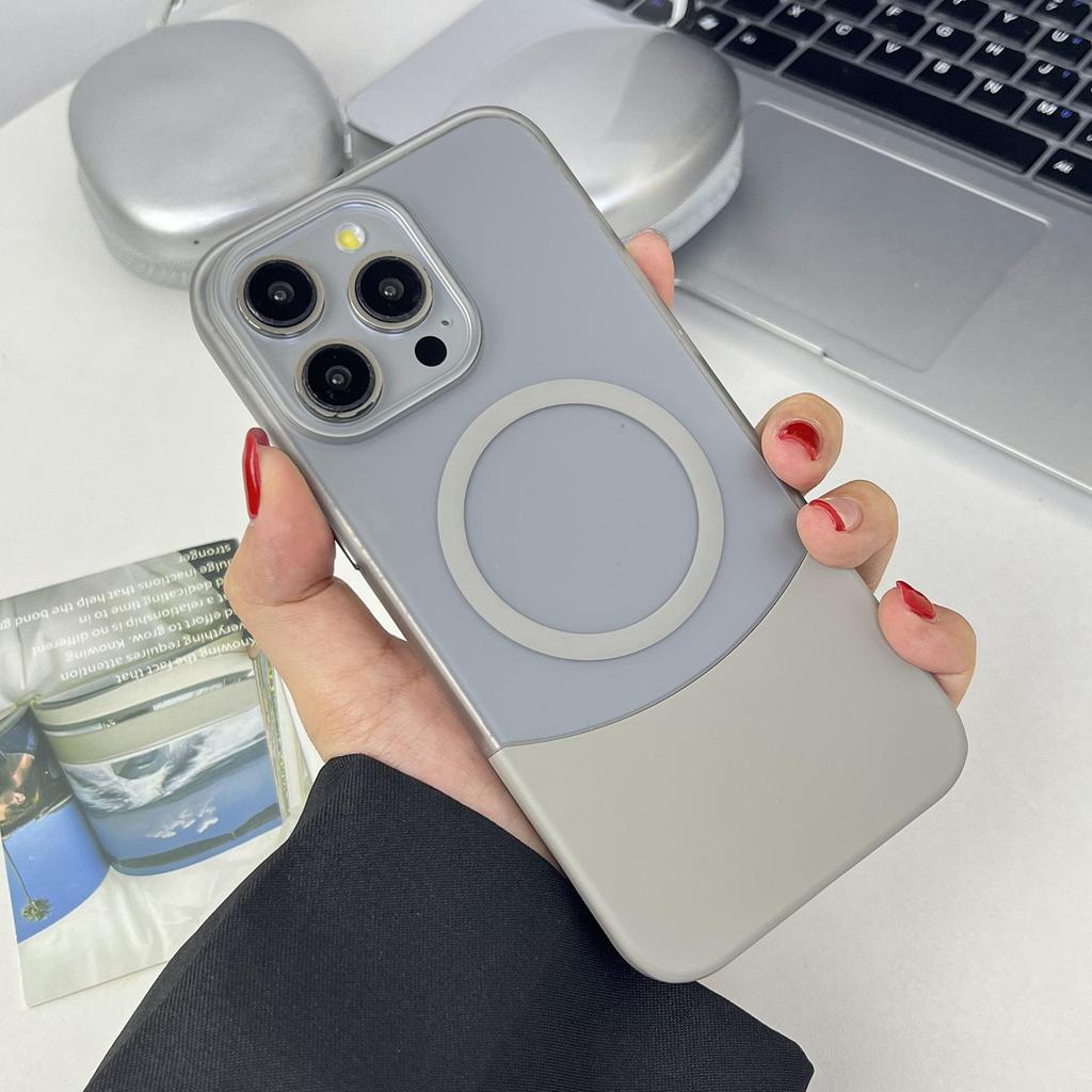 Applicable To Apple 16PROMAX Skin Matte Mobile Phone Case iPhone15 Up and Down Plug Magnetic PC Anti-drop Protective Case