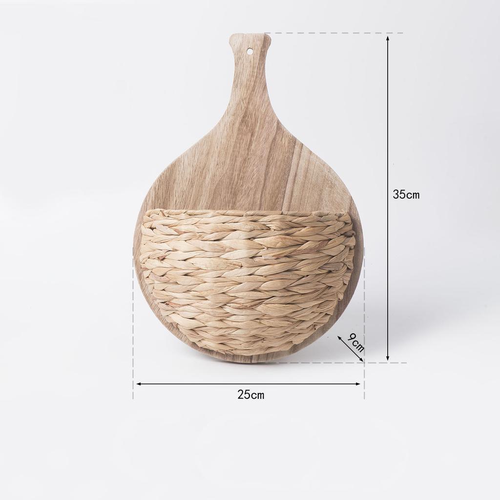 Aufbewahrungskorb Wandbehang Naturblumenkorb Blumentopf Strohaufbewahrungskorb Gartenwanddekoration Behälter Heimdeko