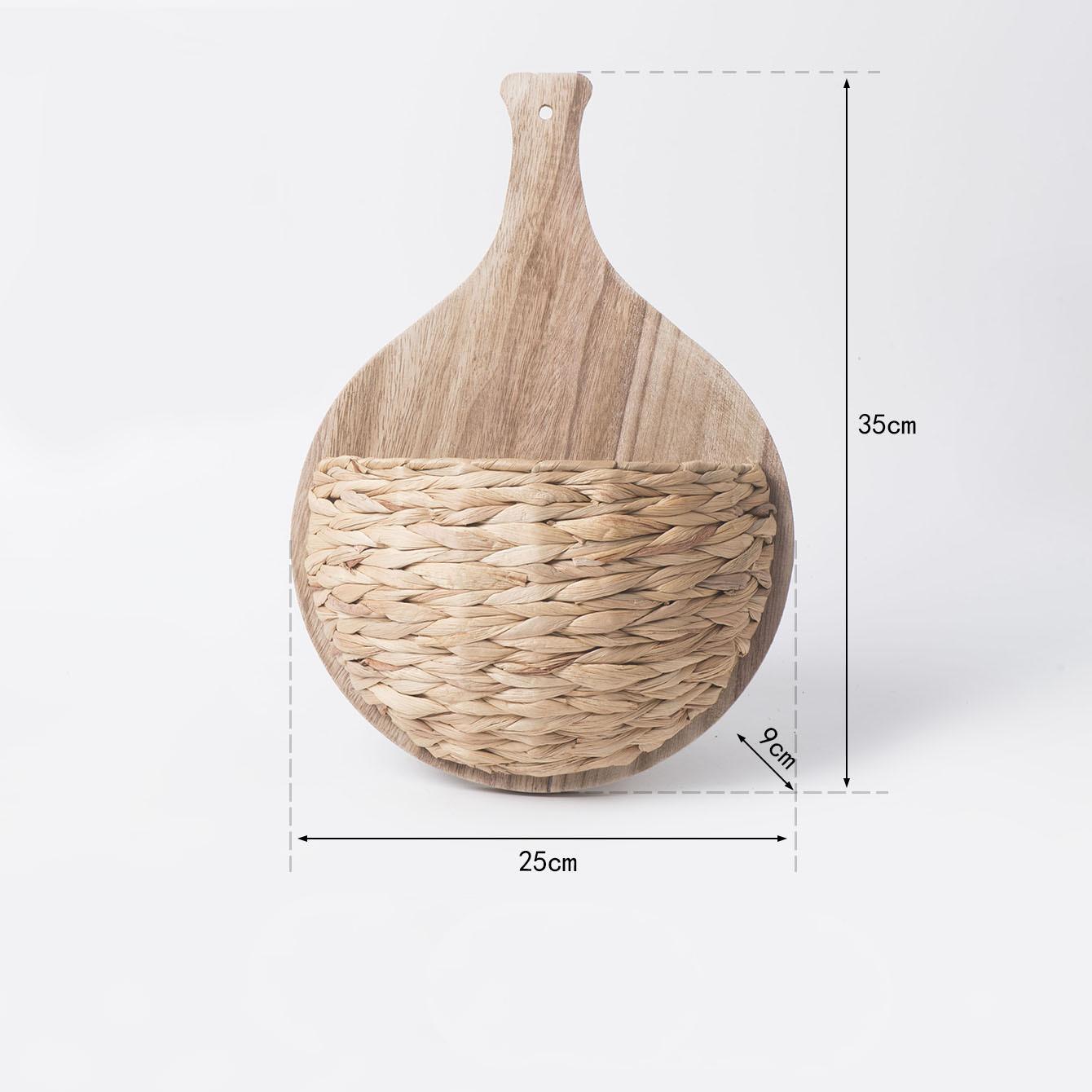 

Storage Basket Wall Hanging Natural Flower Basket Flower Pot Straw Storage Basket Garden Wall Decoration Container Home Decor