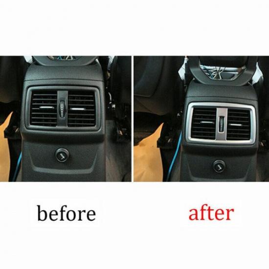 Air Outlet Vent Frame Cover Matte Silver 2016- For BMW X1 F48 Car Rear Seat