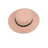 Solid Color Men's Felt Hat British Style Women Jazz Hat Woolen Flat Top Hat  Church Events