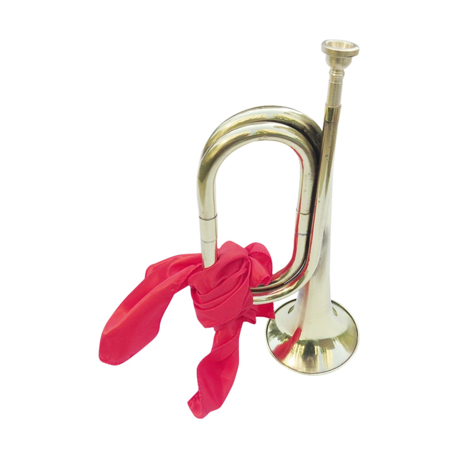 

Brass Instrument Trumpet Bugle Gold Color Lightweight Blowing Marching Trumpet for Beginner Professionals Festival Show