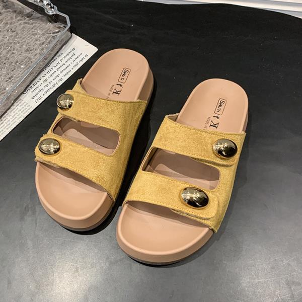 

Fashion Shoes Woman 2025 Slippers Casual Pantofle Platform Shale Female Beach Luxury New Sabot Slides Retro House Slippers Platform Shoe 35