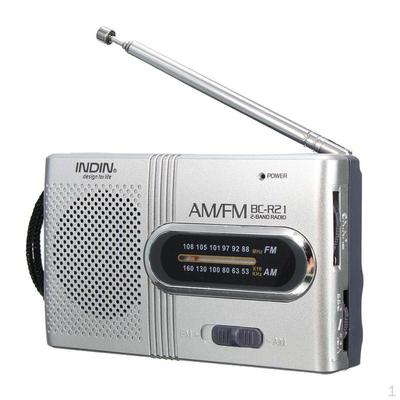 Portable Pocket Mini Radio, BC-R2/AM Operated by 2 AA Battery with Headphone Port Radio. and