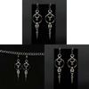 Gothic Double Oshaped Spike Pendant Earrings For Women With Zinc Alloy Geometric Design
