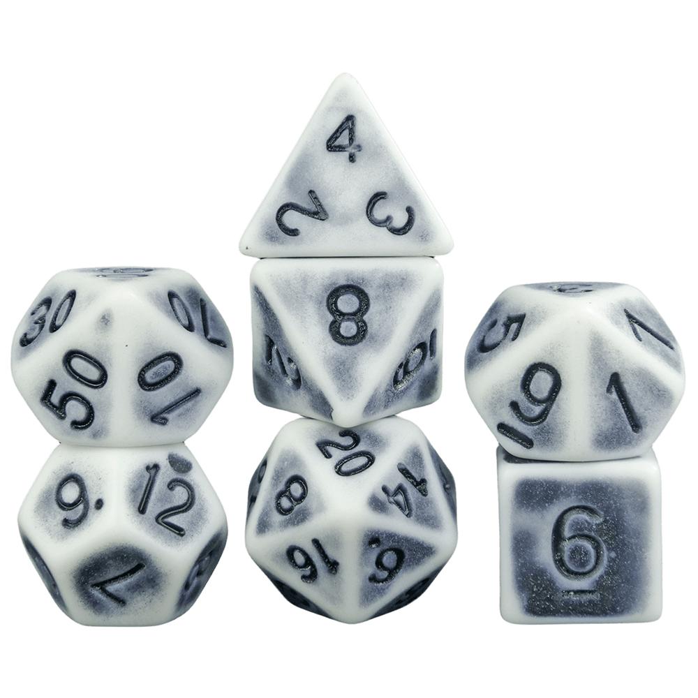 Kostki DND Retro Wielościenne Zestaw Kostek 7szt D4, D6, D8, D10, D%, D12, D20 Kostki do Gry do Gry DND Stół Planszowy Gry Fabularne