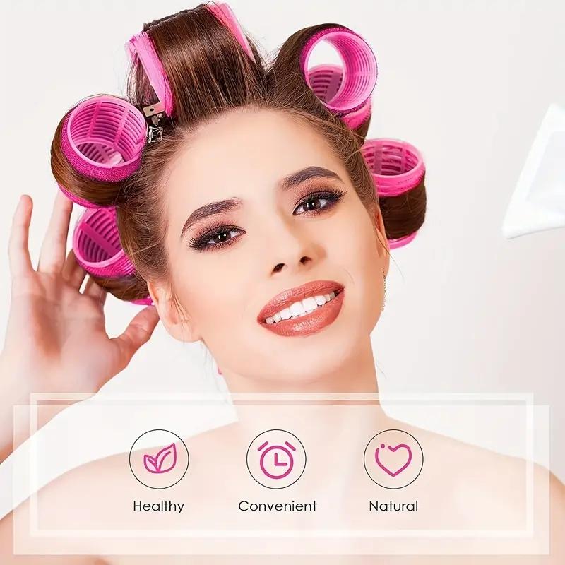 6PCS Curling Irons No Heat Spiral Curling Iron Nylon Curling Iron