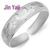 Jin Yali Silver-Plated Magpie Lotus Wide Open Bracelet for Women