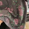 Women's Summer Retro Print Short Sleeve T-Shirt Loose and Casual Round Neck  Top