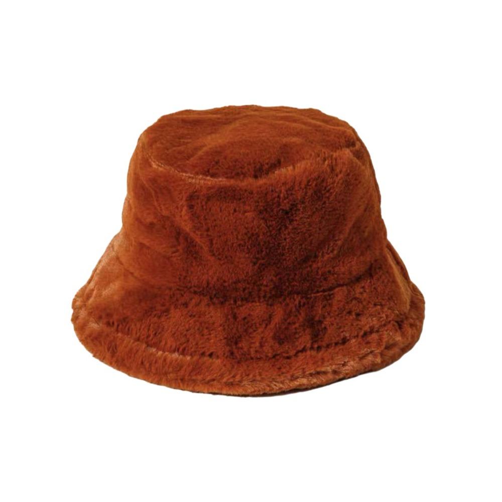 Solid Colors Faux Fur Cap Thickened Warm Fisherman's Hat Fashion Basin Bucket Hats for Women Girl