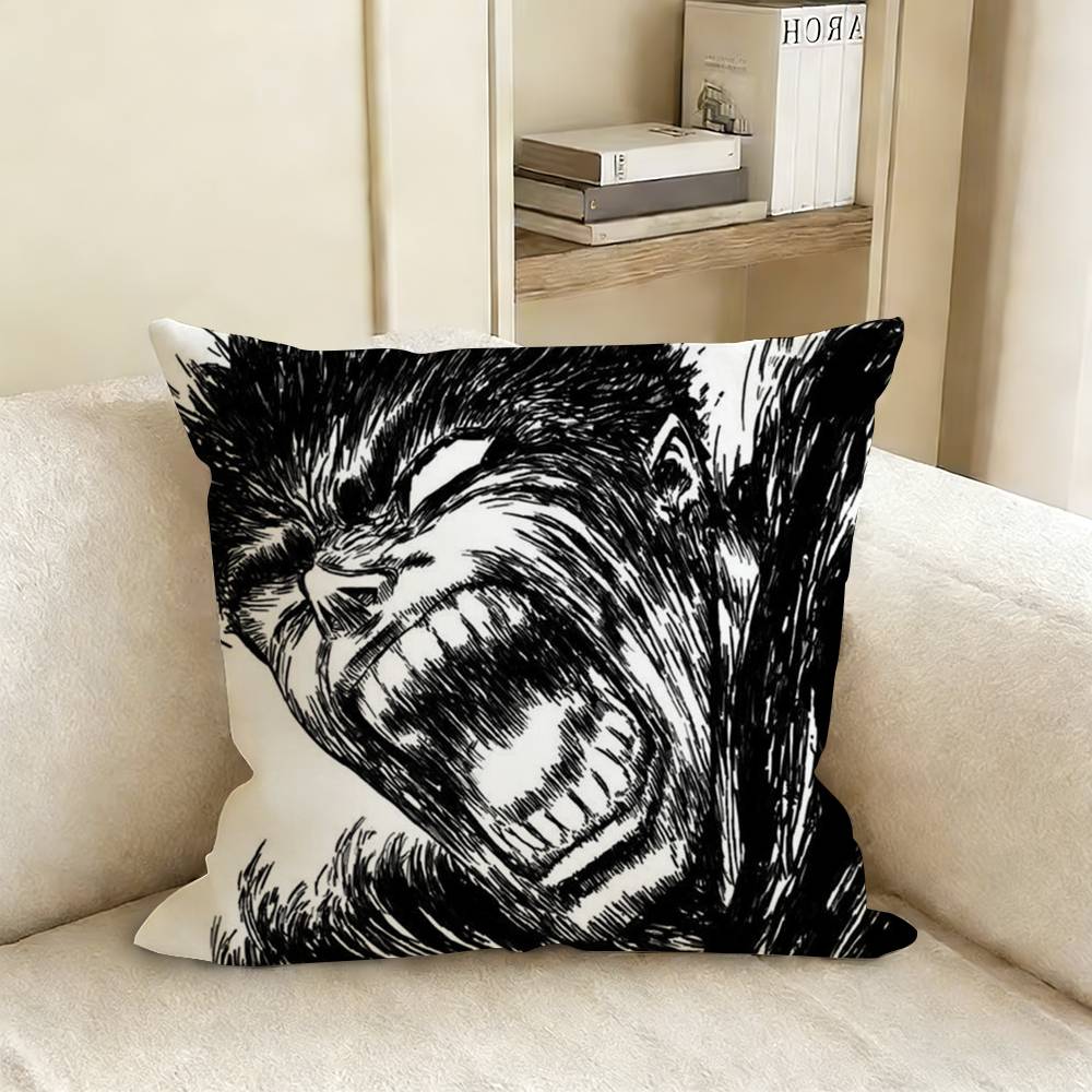 Berserk Guts Hot Anime Pillow Cover Sofa Cushion Cover Home Room Decoration Children Gift