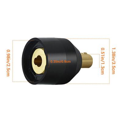 Stabiler Anschlussadapter für WIG-Schweißbrenner von 10-25 (9 mm) bis 35 50 (13 mm)