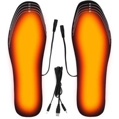 Fashion USB Rechargeable Heated Insoles Size 35-46 DIY Customizable Electric Heated Shoes Pad for Outdoor Skiing Winter Foot Warmers