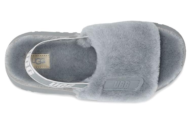 UGG Disco Slide Cozy Thick Sole Casual Slipper Gray Women's 1112258-AFG