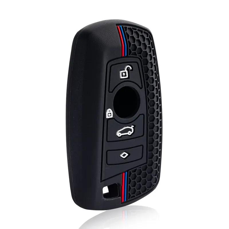 Silicone for BMW F30 F31 F32 F34 F20 F21 F07 F10 1 3 5 7 Series M3 M4 X1 X3 G01 X4 G02 X5 F15 F16 Car Key Case Cover Shell Fob