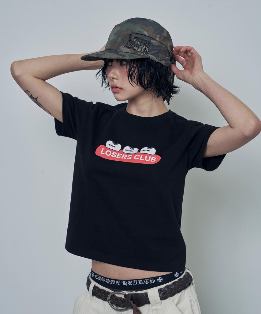 Lujeoseukeulleob Gums Logo Graphic Short Sleeve T-Shirt Black