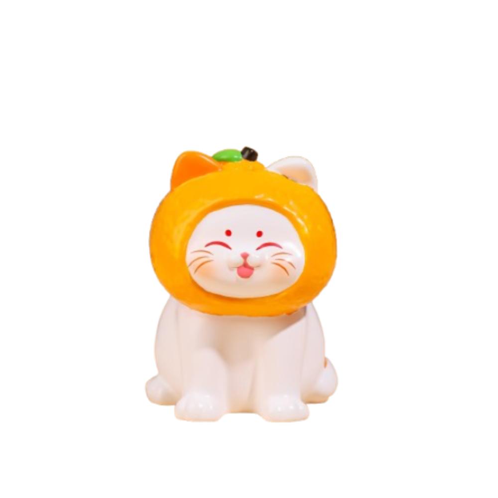 Lucky Mini New Year Cat Figurines Cute Simulation Cat Model  Home New Year Decor