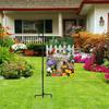 Garden Flag Stand with 5 Prong Base Heavy Duty Weather-proof Metal Outside Yard Patio 12x18-Inch Flag Pole Holder with Shepherd Hook