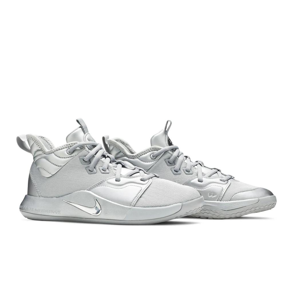 Nike NASA PG 3 Grade School '50th Anniversary' (Unisex) Reflect Silver / Reflect Silver Kids' Basketball Shoes CI8973 001