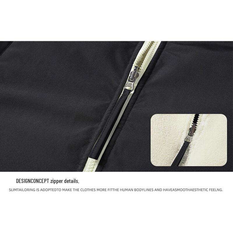 NASA MARVEL Herren Winterjacke mit Kapuze und Fleecefutter