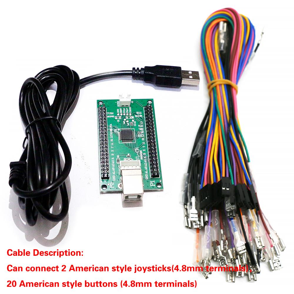 ZXL Twin Players High Encoder Joystick Zero Delay USB Arcade Game Controller for PC & Android Optimal Button Stick for Gaming