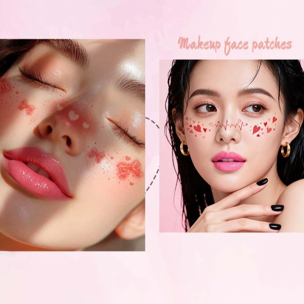 Valentine's Day Freckles Blush Tattoo Stickers Disposable Face Tattoo Sticker Music Festival
