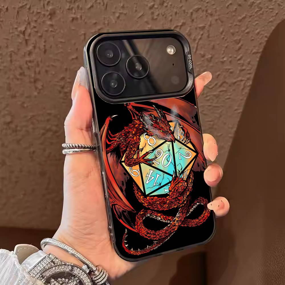 D-dungeons and D-Dragons  Phone Case For iPhone 17 16 15 14 13 12 11 Pro Max Plus Silver Candy Matte Cover