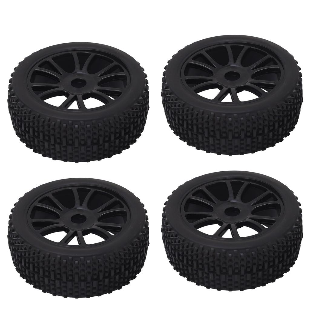 4Pcs RC Rubber Tires 12 Holes Perfect Grip Force Cushioning Function RC Wheel Rim Tires for 18 RC