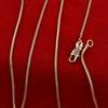 1Pc Fashionable Golden Plated Round Snake Chain Necklace 16inch-30inch for Men Women DIY Pendant Necklace Making Charms Accessories