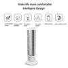Tower Fan with LED Desk Lamp White Compact Portable Safe Bladeless 2 Speed Desktop Wind Tower Fan for Office Dormitory