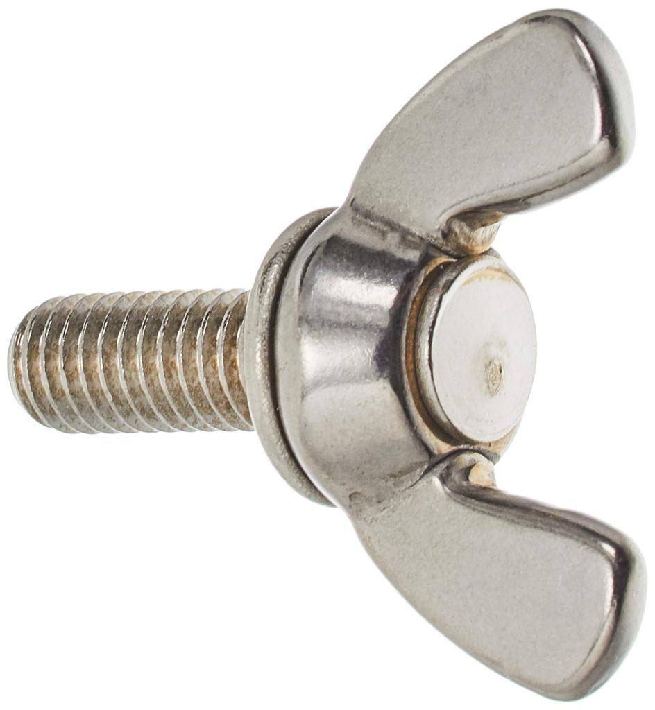 TRUSCO Forged Wing Stainless M6 x Pack of B350615 Bolts, Steel, 15, 5,