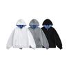 Unisex Oversized Hooded Sweatshirt Double-Sided Wearable Cotton Pullover Fall Casual Streetwear