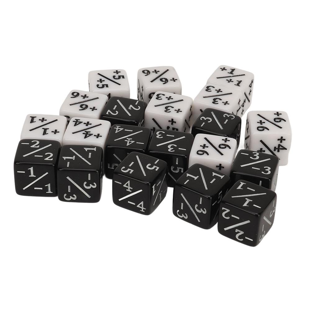 20Pcs Dice Counters Token 15.3mm Positive Negative Dice Counters Set for Board Games Math Games
