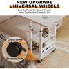 Table Portable For Bedroom Adjustable Overbed Table With Wheels Mobile Bedside Rolling Table Small Standing Laptop Desk Office