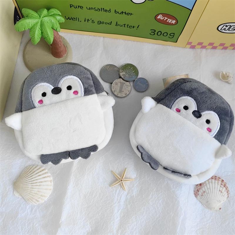 Adorable Penguin Plush Coin Purse & Lipstick Bag - Perfect for Gifts