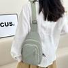 2025 new multi-functional trend women's breast bag fashion casual nylon cloth shoulder small backpack chest small satchel