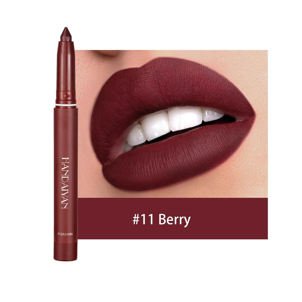 12 Colors Matte Waterproof Velvet Nude Lipstick Pencil Sexy Red Brown Pigments Makeup Long Lasting Profissional Lip Liner