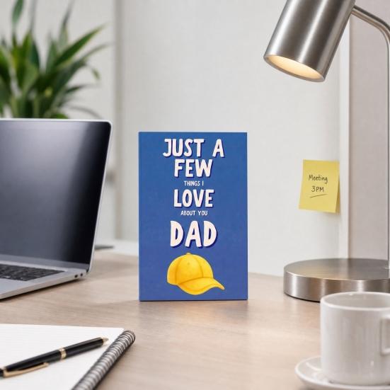 Fill-in-the-blank Memory Book, Just A Few Things I Love about You Dad Journal, 51 Sheets Book Keepsake, Sentimental Gift to Dad from Child, Gift for
