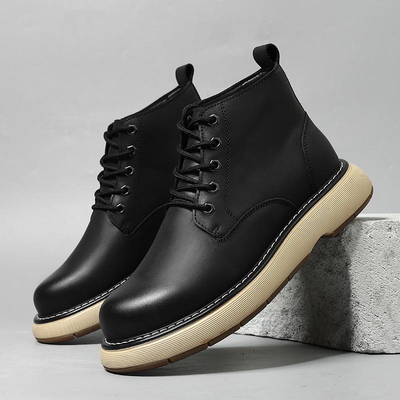

Ботинки мартинсы мужские 2025 осень и зима новые британский стиль ретро короткие ботинки платформа большие ботинки трендовая мужская обувь 44