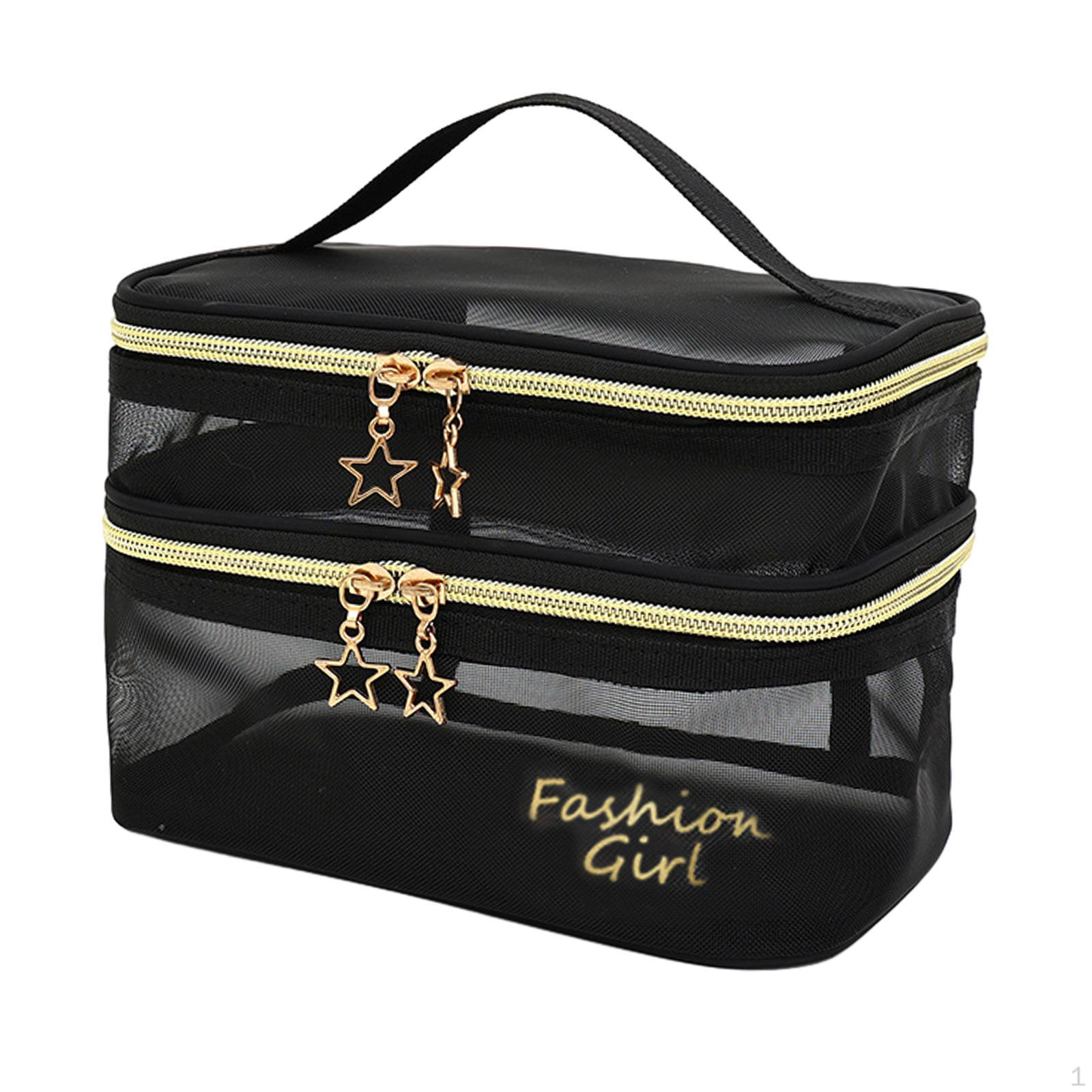 

Двухслойная сумка для туалетных принадлежностей, косметический органайзер для ванной комнаты, переносной чехол большой емкости, портативный для